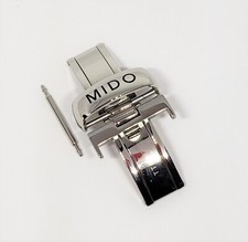 Original MIDO 18mm Steel Clasp Buckle for Leather band strap 18mm at buckle end