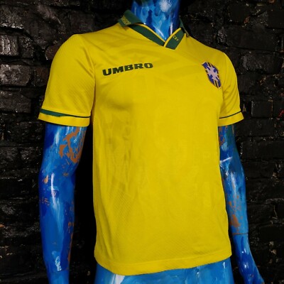 Brazil Team Jersey Home shirt 1994 - 1995 Yellow Umbro Trikot Size