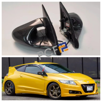 パーツ Honda CR-Z For Honda CR-Z CRZ Carbon Fiber Manual Side Mirrors LH Left