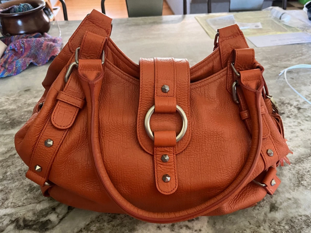 Harley Davidson orange leather purse