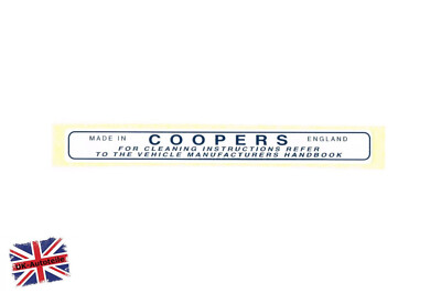 Aufkleber (2x) Luftfilter ''Cooper'' Austin-Healey BN4-BJ8, CRST121
