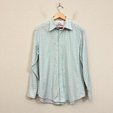 ROBERT GRAHAM Shirt Men Sz L Multi Plaid Polka Dots Button-Up Preppy Retro Party