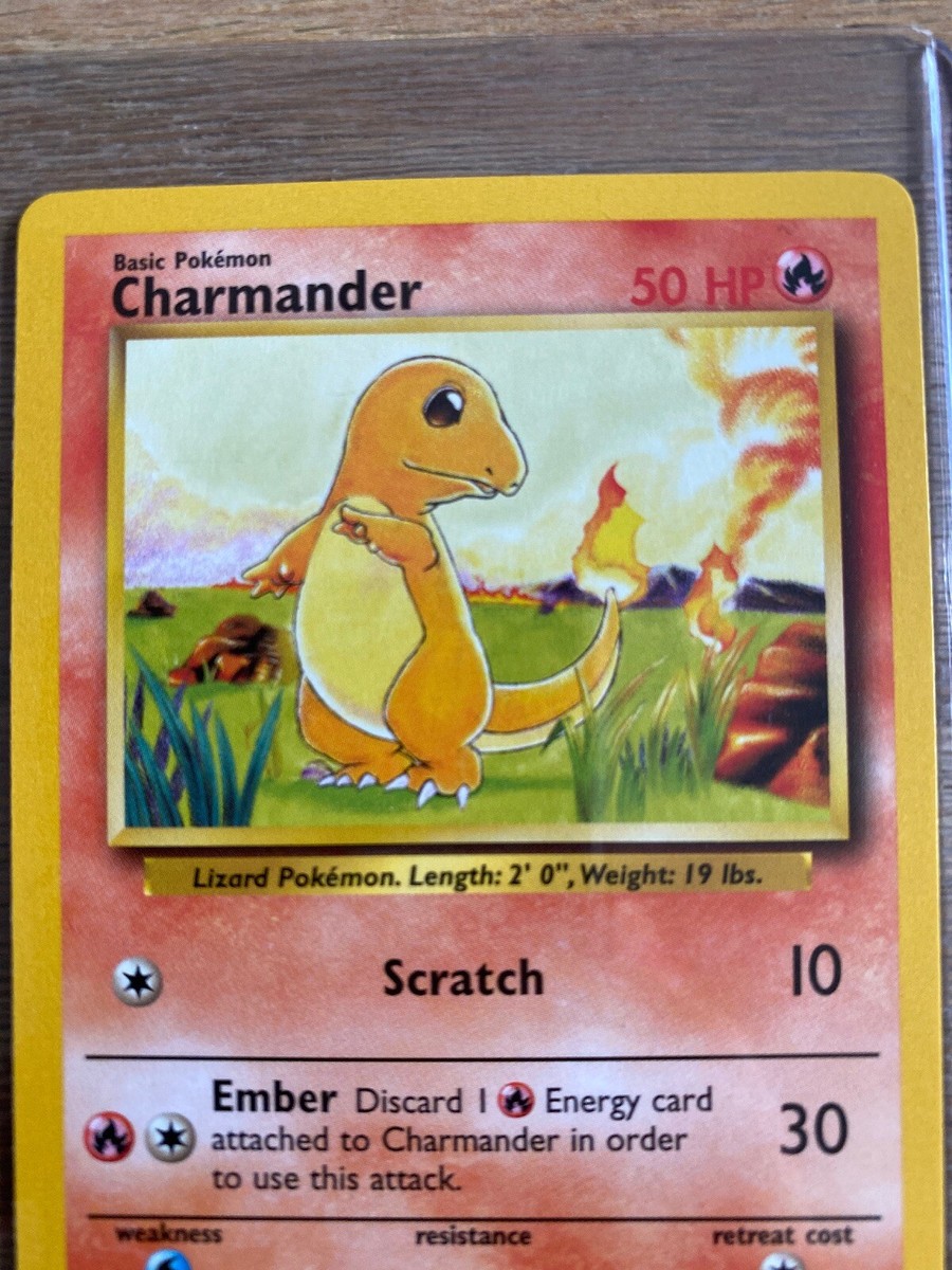 1995 Charmander Pokemon Card Base Set 46/102 Very Rare! Excellent