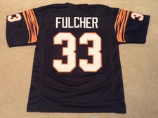 UNSIGNED CUSTOM Sewn Stitched David Fulcher Black Jersey - M, L, XL, 2XL