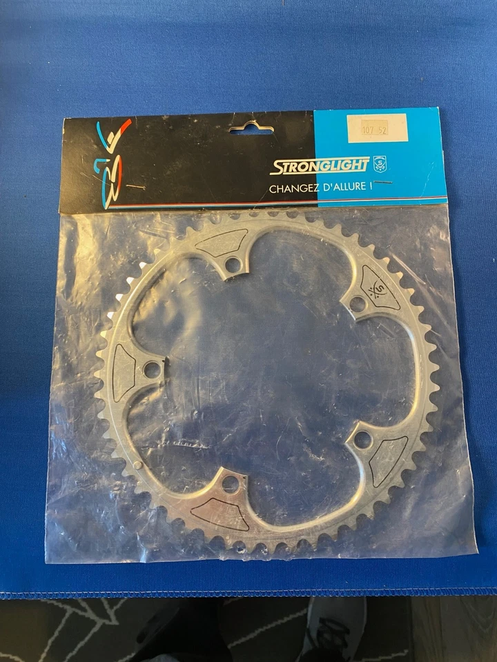 Stronglight Vintage 144 bcd Chainring 52 teeth NEW Campa boltcircle, SILVER - Image 4 of 4