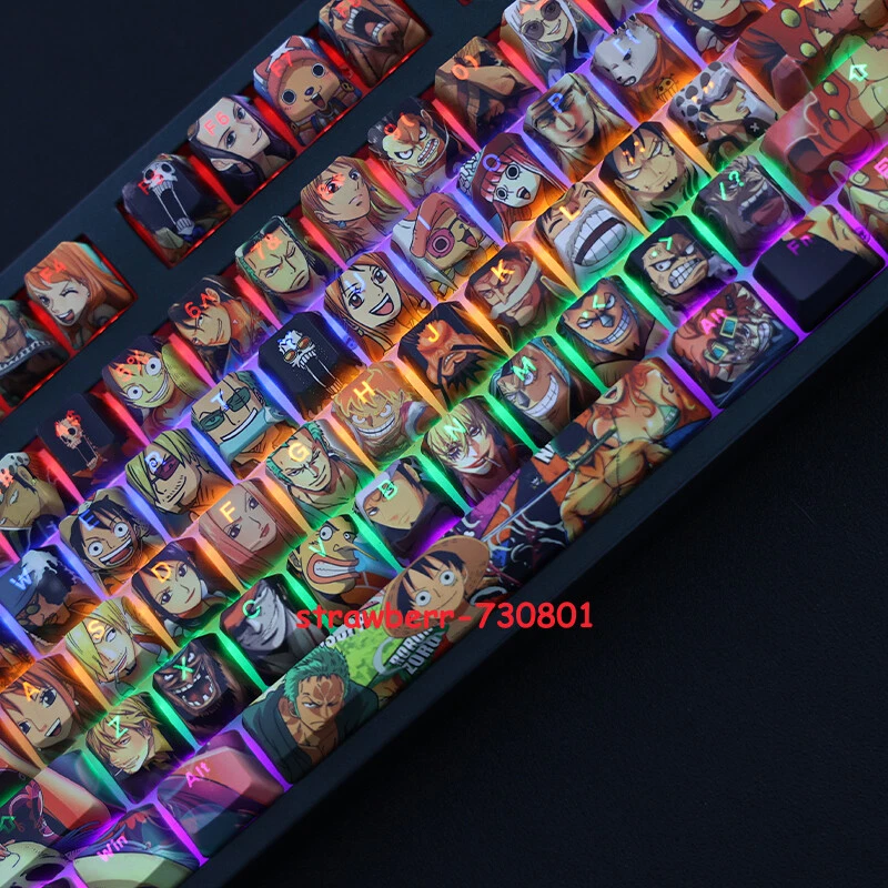 Anime Luffy Nami PBT Transparent 108 Keycaps Cherry MX for Mechanical Keyboard - Image 4 of 4