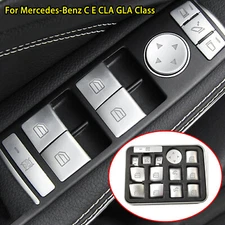 Car Interior Trim Window Switch Button Repair Stickers For Mercedes-Benz C E CLA