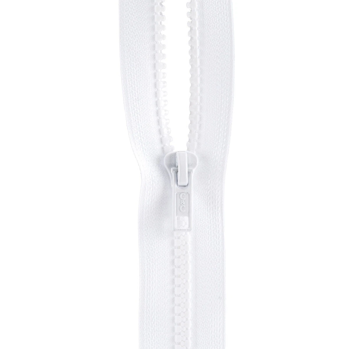 Open-End White Zipper Zippers