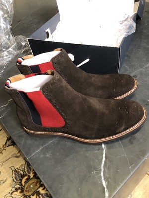 tommy hilfiger men's gainer suede chelsea boots