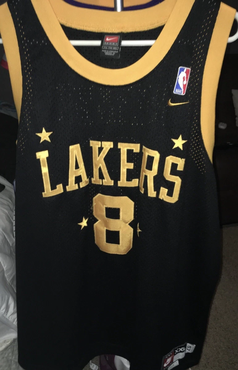 KOBE BRYANT #8 LOS ANGELES LAKERS BLACK THROWBACK JERSEY - Prime Reps