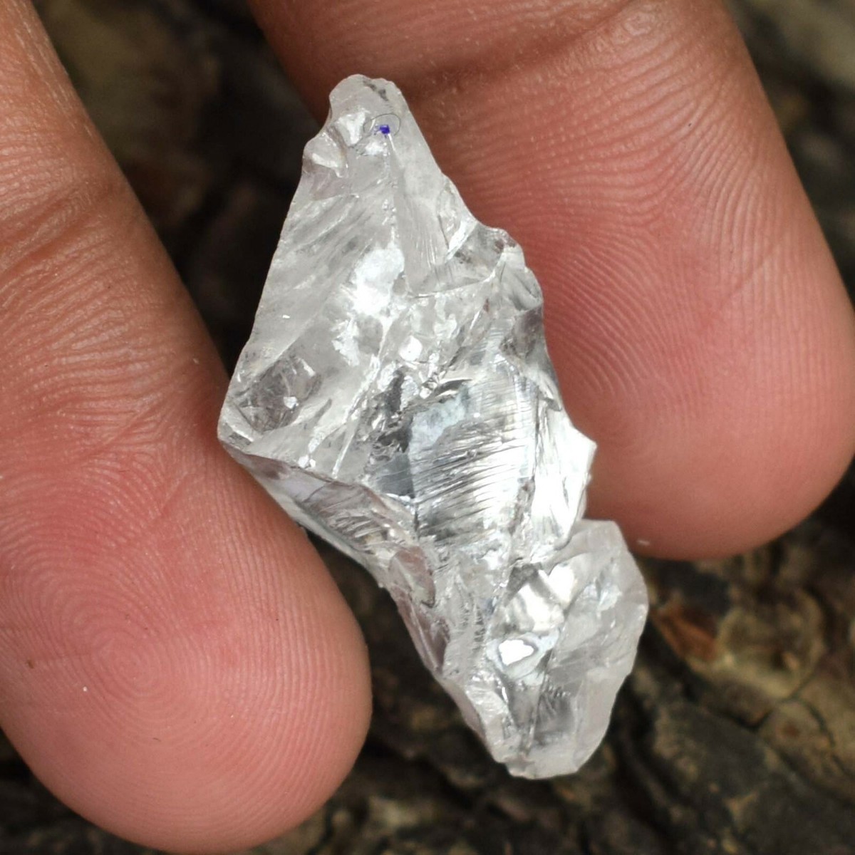 Natural 25.45 Ct White Sapphire Gemstone Rough Certified