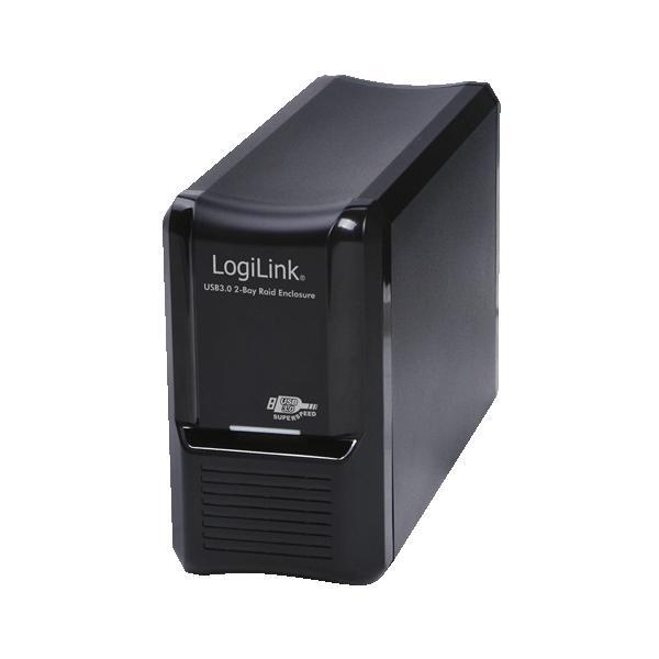UA0154A  HDD Gehäuse LogiLink Speichergehäuse 3,5 SATA USB 3.0 2-Bay Raid UA0154