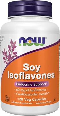 NOW Foods Soy Isoflavones, 60 mg, 120 Veg Capsules
