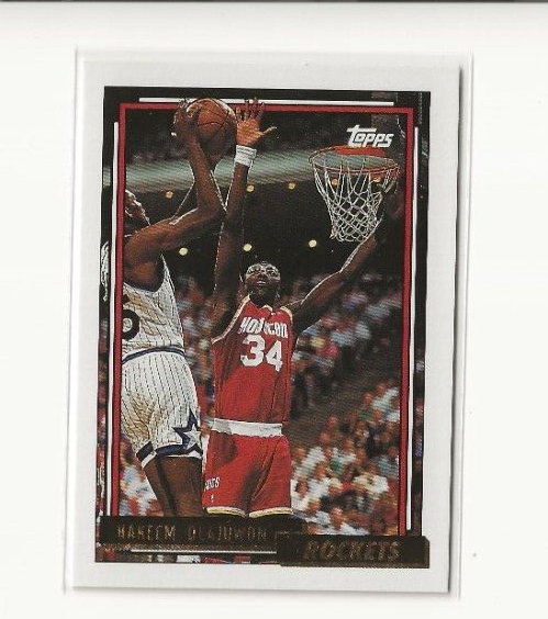 92-93 Topps Gold Hakeem Olajuwon #337 | eBay