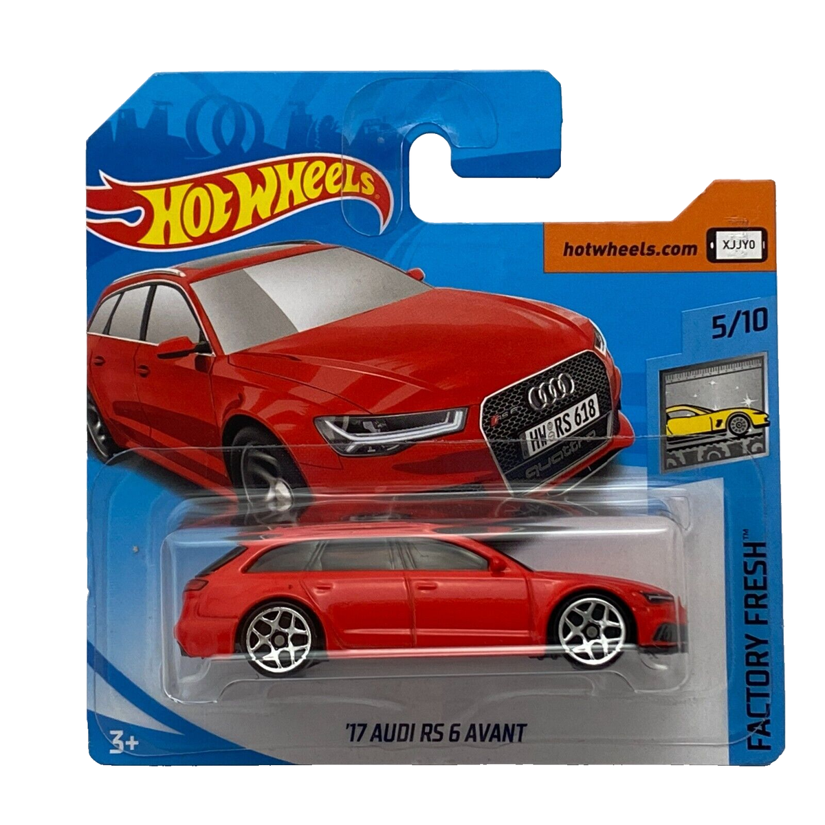 17 Audi RS 6 Avant Red Hot Wheels Factory Fresh 2018 Short Card