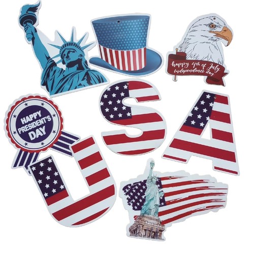 USA Party Decorations Hanging Foil Swirls BBQ Sale 4th of July Presidents - Picture 2 of 11