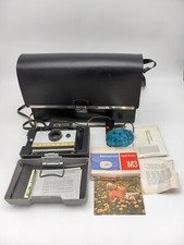 VINTAGE LAND CAMERA AUTOMATIC 215 POLAROID CAMERA SET WITH LEATHER CASE