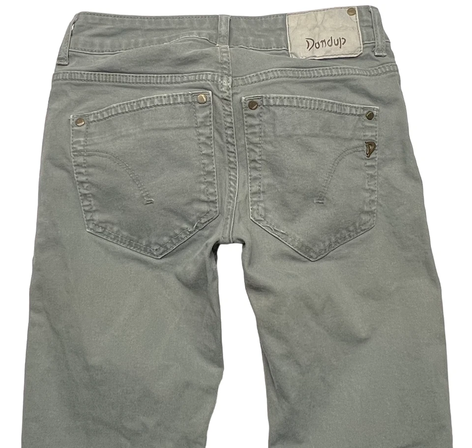 Dondup Monroe Jeans Womens (25) Sage Stretch Low Rise Ankle Skinny Made In Italy - Image 4 of 4