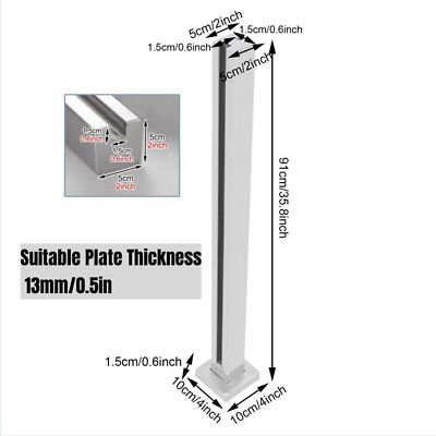 Glass Railing Post,Balustrade Post for Deck Railing/Patio Stairs/Indoor Staircas