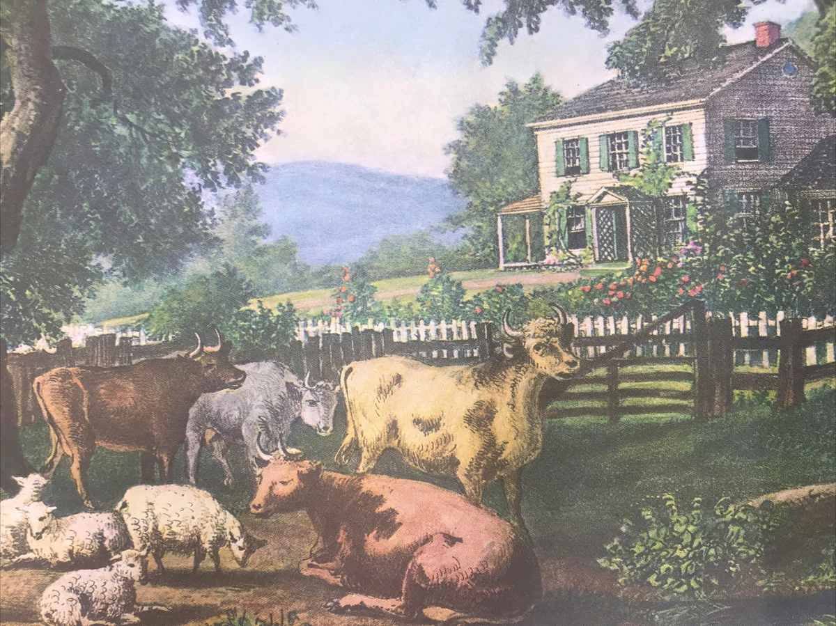 Currier & Ives “The Old Homestead ” May 1960 Calendar Page | eBay currier-ives-the-old-homestead-may-1960-calendar-page-ebay