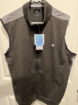 Puma Cloudspun Full Zip Sleeveless Vest  NWT  Size L  Black with Gray Accents