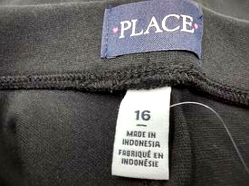 The Children's Place Girls' Uniform Active Foldover Waist Black Pants Size 16 - Picture 5 of 8