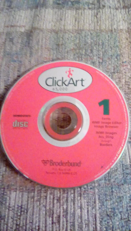 Brøderbund ClickArt 65,000 5 CD's - Click Art Window 95- Vintage - Image 3 of 4