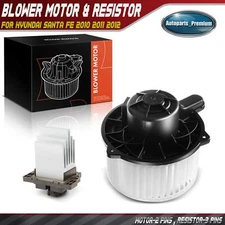 HVAC Heater Blower Motor Resistor Kit for Hyundai Santa Fe 2010-2012 w/ Fan Cage