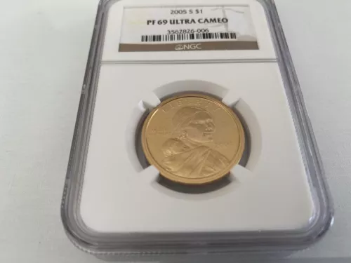 2005-S SACAGAWEA DOLLAR  NGC PF69 ULTRA CAMEO "BROWN LABEL"