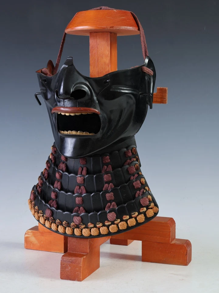 Vintage Japanese Samurai Black Power Menpo -Wearable- Marutake Product Tsushima - Image 4 of 4