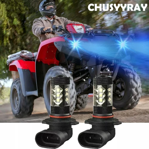 For Honda Rancher Foreman High Power Headlight LED Light Bulbs 8000K Ice Blue 2x