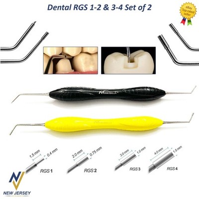 Dental Instrument RGS 1-2 / 3-4 Silicone Handle Depth Dimensions for Restoration