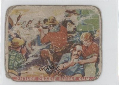 1933 Wild West Series R172 Puzzle Back Defending a Wagon Train Attack #2 0e3