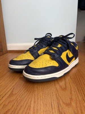 Nike Dunk Low Michigan Navy Yellow Men 11