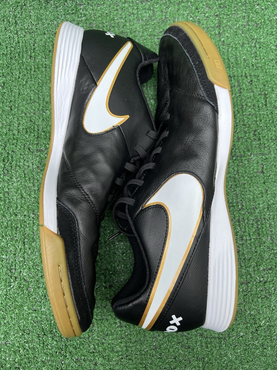 Nike Tiempo X Genio II BLACK Indoor Soccer Shoes 819215-010 Men's