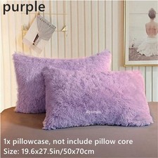 1x Faux Fur Plush Pillowcase Fluffy Pillow Cover Cushion Case Home Bedding Warm