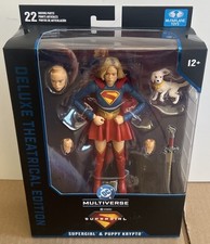 NEW McFarlane DC Supergirl & Puppy Krypto Deluxe Theatrical Edition Figure