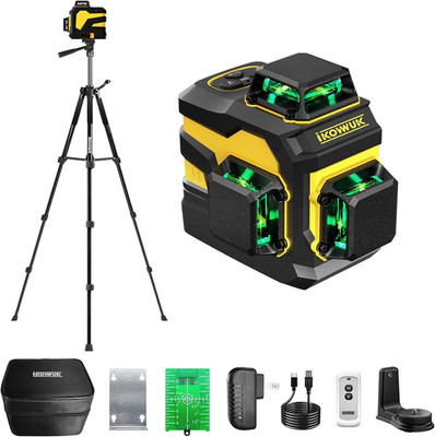 Laser Level with Tripod, 3X360° Cross Line Laser for Construction and Picture Ha