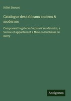 HôTel Drouot | Catalogue Des Tableaux Anciens & Modernes | Buch | FranzöSisch