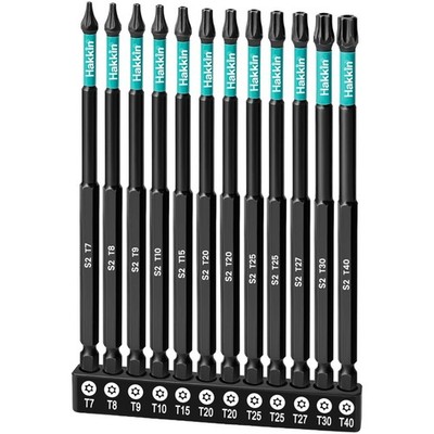 Torx Bit Set 12 Stück 150mm S2 Stahl Schraubendreher T7-T40 bitset