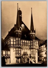 Wernigerode Harz RPPC Town Hall Rathaus Half-Timbered Germany c.1970 Real Photo