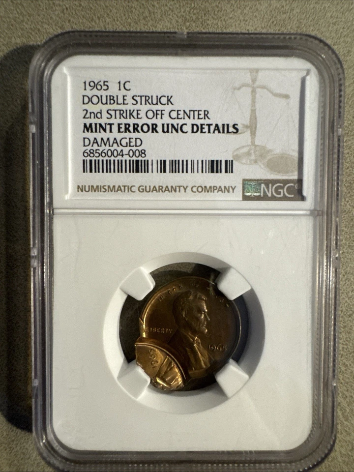 1965 LINCOLN MEMORIAL CENT/PENNY GORGEOUS DOUBLE STRUCK NGC UNCIRCULATED 2 DATES - Image 2 of 4