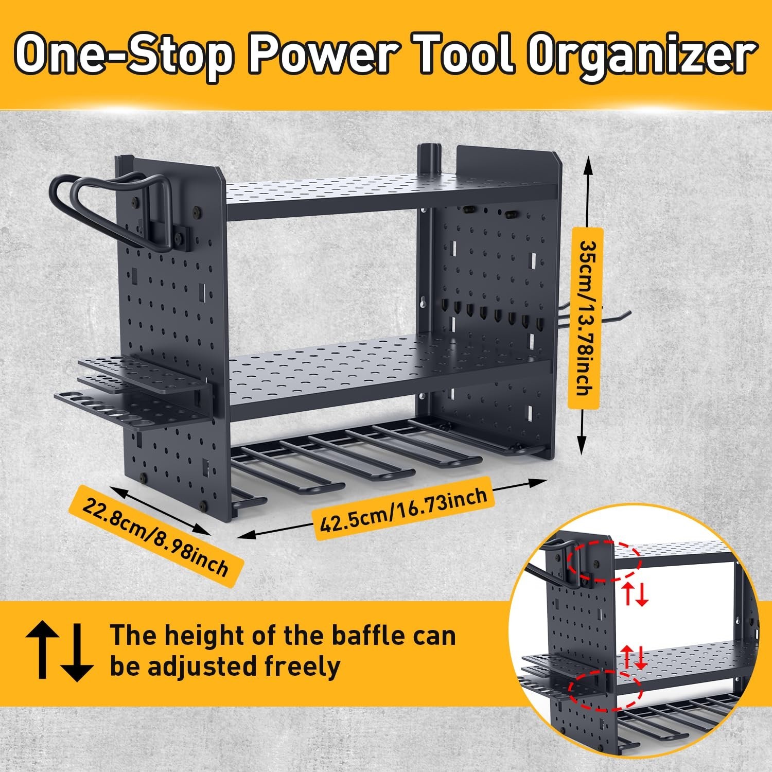Adjustable Wall Mount for EGO Compatible Tools,200lb Leaf Blower and Weed Eat...