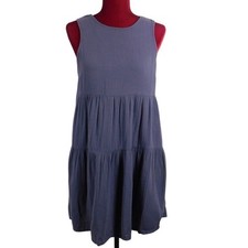 Universal Threads Tiered A Line Sleevless Summer Dress Blue w/Pockets Size XSM