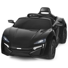 Honeyjoy 12V Kids Ride On Car 2.4G RC Electric Vehicle w/ Lights  MP3 Black