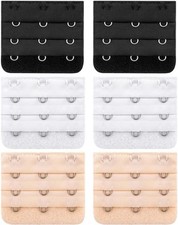 3 Hook Bra Extender Strap for Women, Soft Comfortable Extenders 3 Hooks,...