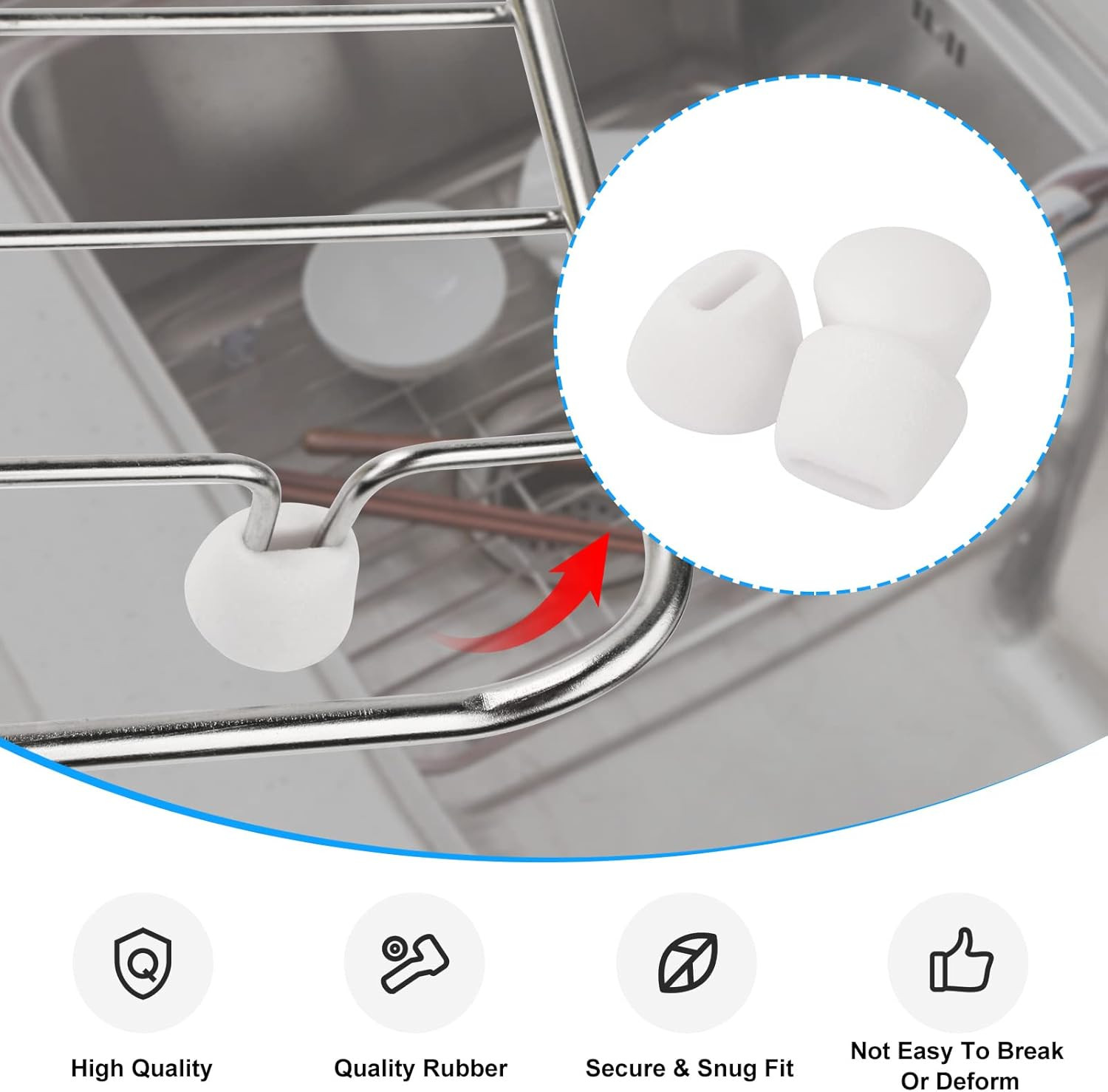 Kitchen Sink Rack Rubber Feet Replacement 20 Pack for Various Kohler Racks