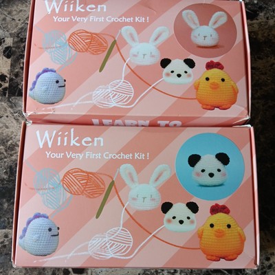 Crochet Kit for Beginners with Step-By-Step Video Tutorials Bunny and Panda