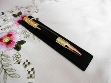 Luxus Kugelschreiber in Patronenform BLACK-PALISANDER & GOLD Großraummine Neu