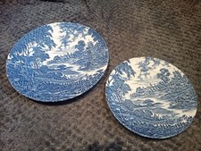 Pair Of Ridgway Ironstone Plates. Meadowsweet Design.
